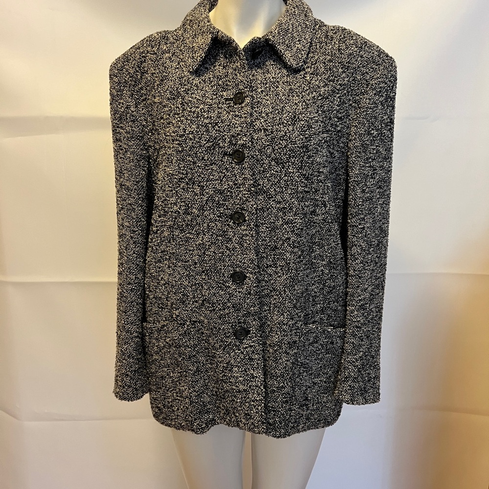Ann Freedberg Black and White Sweater Coat- best offer